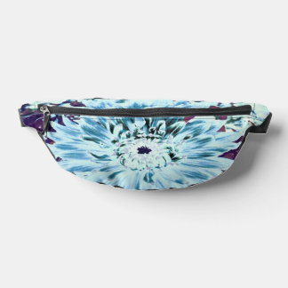 Mint Green and Teal Dahlia Flower Fanny Pack