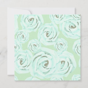 Mint green and teal frosting invitation