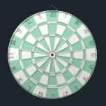 Mint Green And White Dartboard With Darts<br><div class="desc">Mint Green And White Dart Board</div>