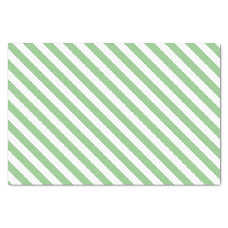 Mint Green and White Diagonal Stripes Tissue Paper Zazzle