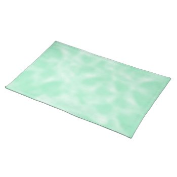 Mint Green And White Mottled Cloth Placemat by ReflectionsOfColor at Zazzle