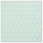 mint green and white polka dots fabric
