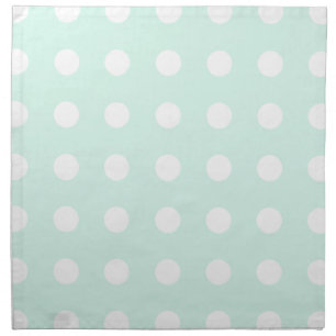 mint green and white polka dots napkin