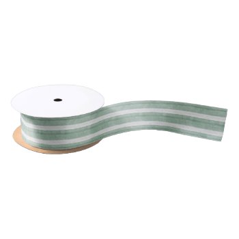Mint Green And White Striped Satin Ribbon by missprinteditions at Zazzle