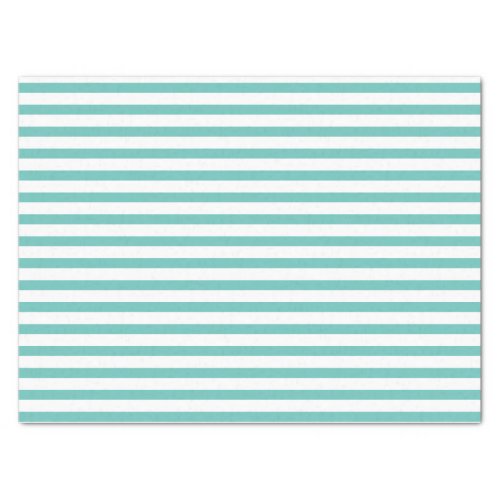 Mint Green and White Stripes Tissue Paper