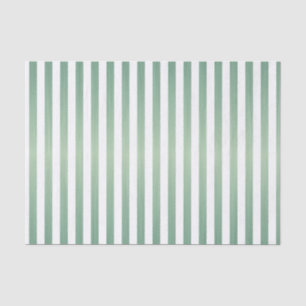 Mint Green and White Stripes Tissue Paper