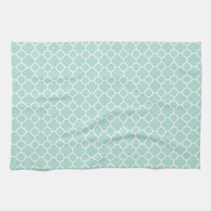 Mint Green and White Towel