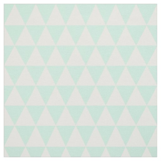 mint green and white triangles fabric