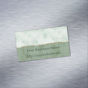 Mint Green Animal Business name website Card Magnet