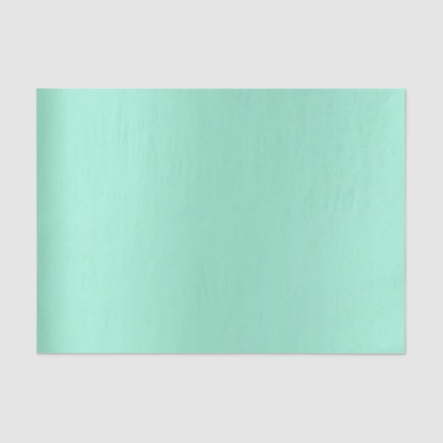 Mint Green Aqua Mint Metallic Tissue Paper (Front)