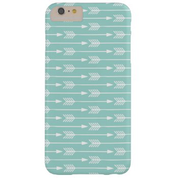 Mint Green Arrows Pattern Barely There Iphone 6 Plus Case by heartlockedcases at Zazzle