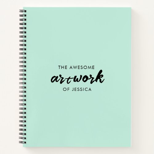 Mint Green Artist Sketchbook Notebook