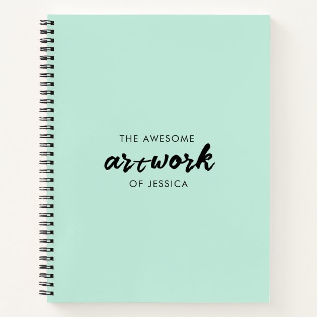 Mint Green Artist Sketchbook Notebook