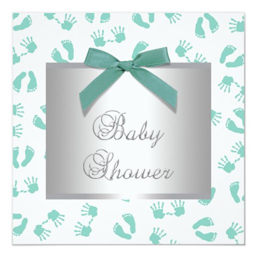 Mint Green Baby Shower Invitations 10