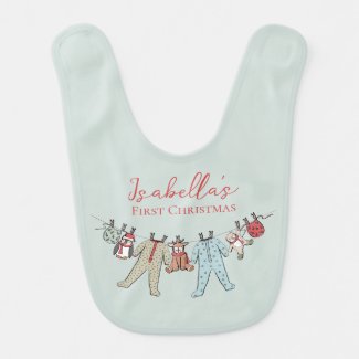 Mint Green Baby's First Christmas Gender Neutral