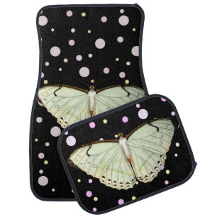 Mint Green Beauty Butterfly  Car Floor Mat