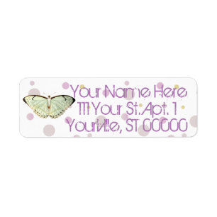 Mint Green Beauty Butterfly   Label