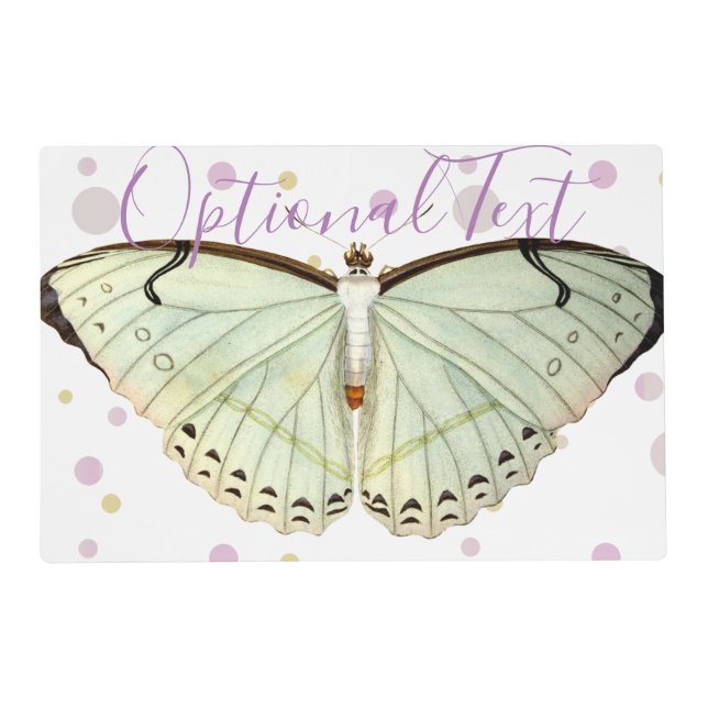 Mint Green Beauty Butterfly  Placemat (Front)