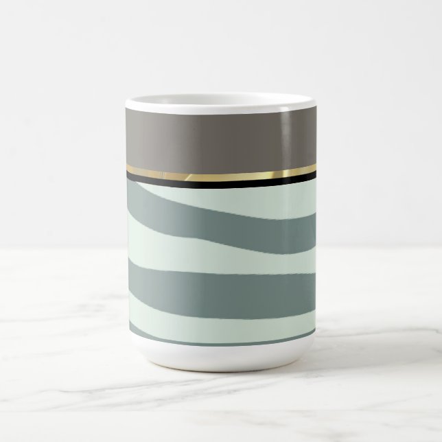Mint green, black and zebra print coffee mug (Center)