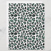 Mint Green Black Leopard Animal Print Pattern (Front/Back)