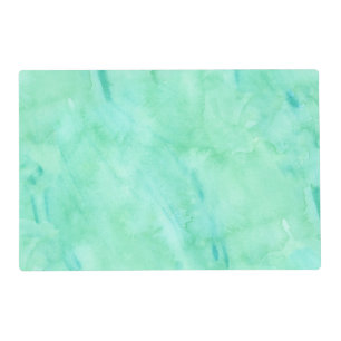 Mint Green Blue Watercolor Texture Pattern Placemat