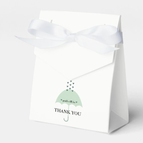 Mint Green Bridal Baby Shower Party Thank You Favor Boxes