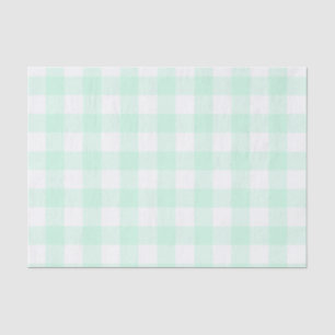 Mint Green Buffalo Check Pattern Tissue Paper