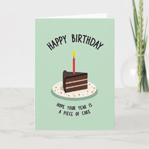 Mint Green Cake Birthday Card