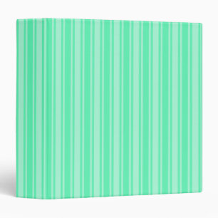 Mint green candy stripes 3 ring binder