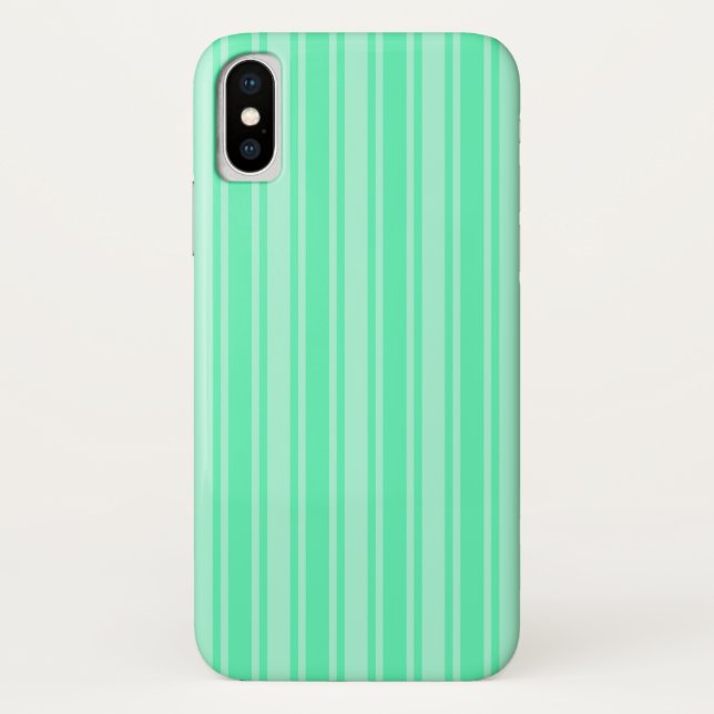 Mint green candy stripes Case-Mate iPhone case (Back)
