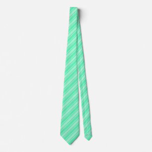 Mint green candy stripes neck tie
