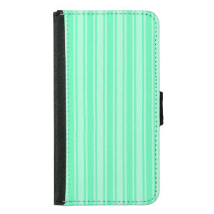 Mint green candy stripes samsung galaxy s5 wallet case