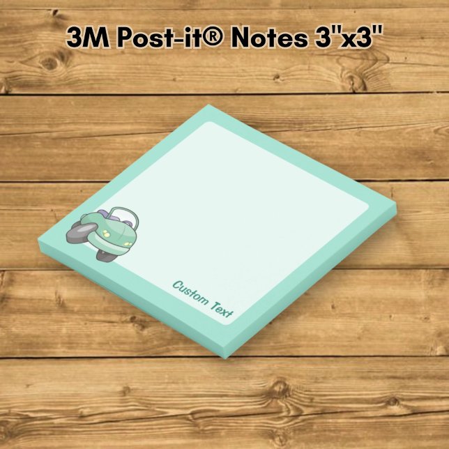 Mint Green Cartoon Car Post-it Notes (Creator Uploaded)