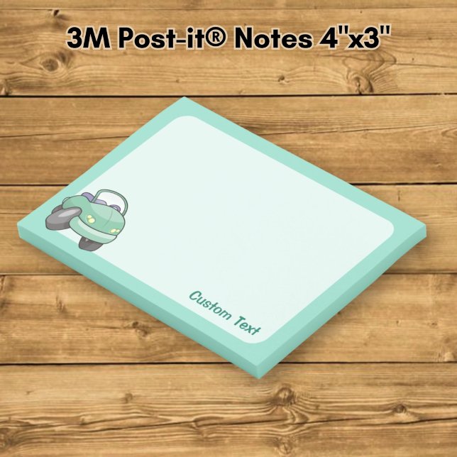 Mint Green Cartoon Car Post-it Notes (Creator Uploaded)