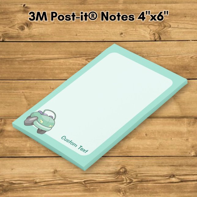 Mint Green Cartoon Car Post-it Notes (Creator Uploaded)