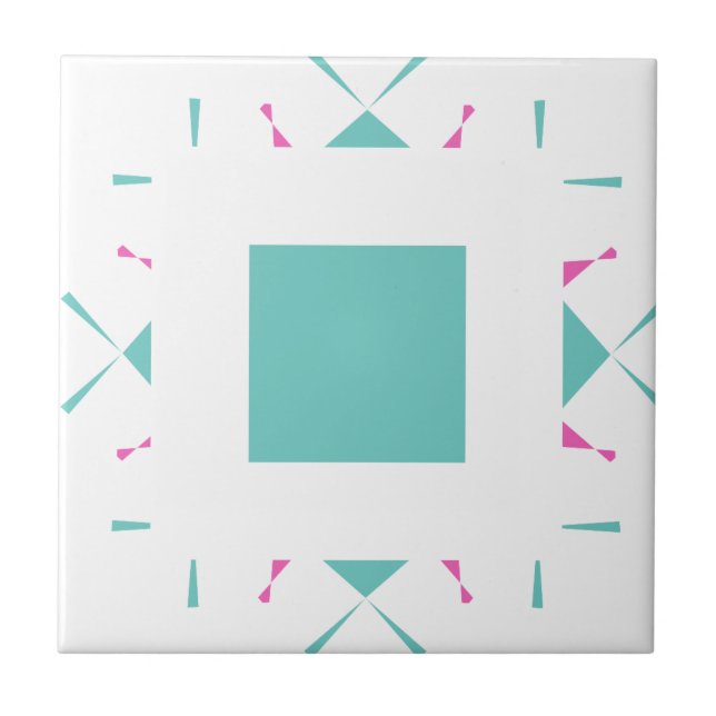 Mint Green Ceramic Tile, Small (4.25" x 4.25") Ceramic Tile (Front)