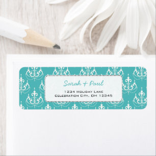 Mint Green Chandeliers Return Address Label