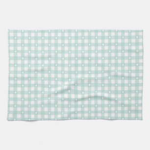 Mint Green Checks Kitchen Towel
