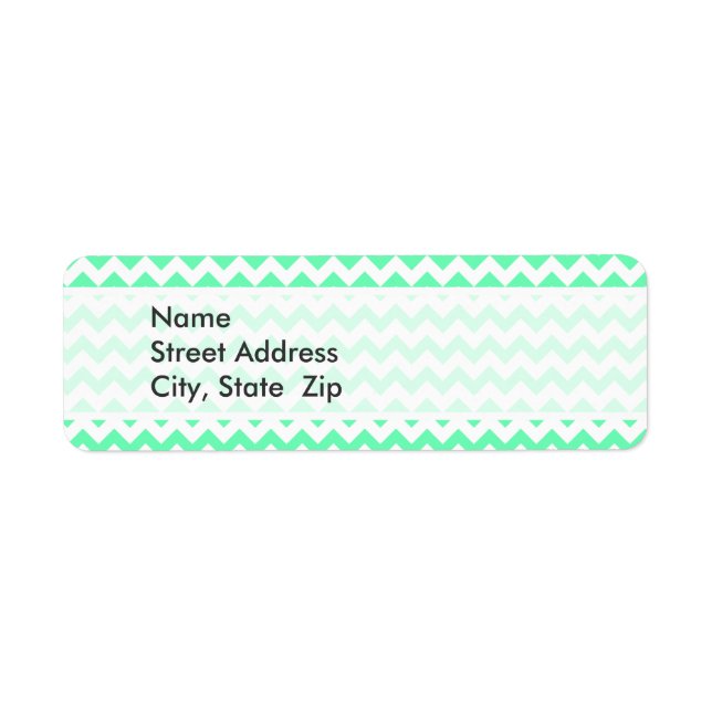 Mint Green Chevron Label (Front)