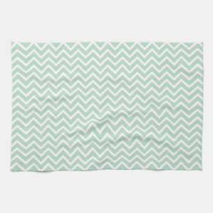 Mint Green Chevron Zigzag Stripes Towel
