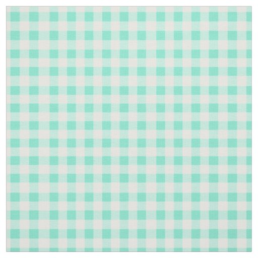 Mint Green Classic Gingham Checked Pattern Fabric