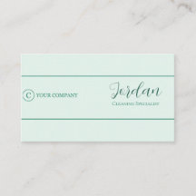 Mint Green Cleaning Service Maid Logo