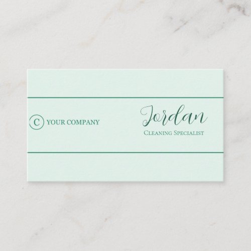 Cleaning Service Maid Logo Business Card