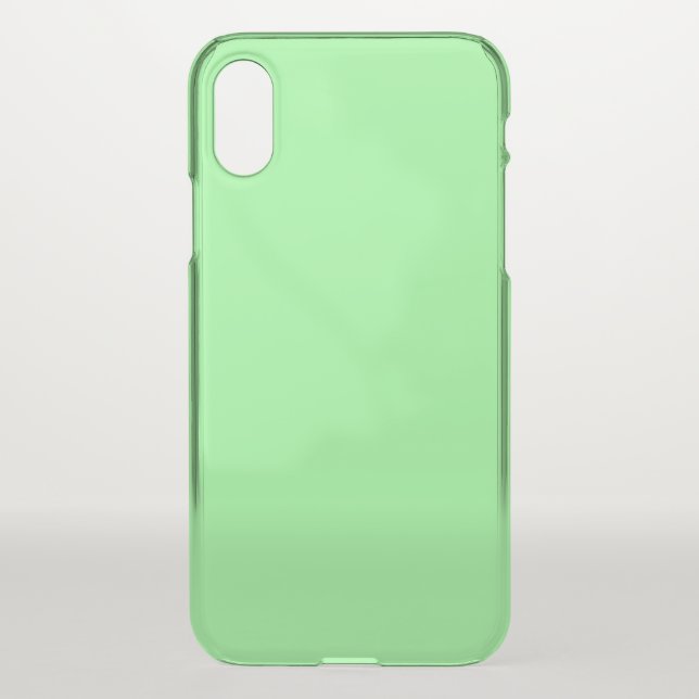 Mint Green Clear iPhone X Case (Back)