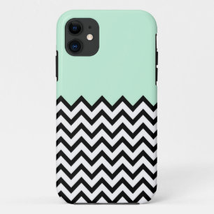Mint Green Color Block Chevron iPhone 5 Case