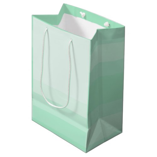 Mint Green Color Modern Elegant Trendy Template Medium Gift Bag