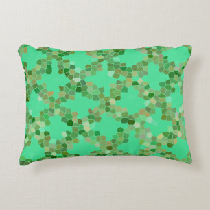 Mint Green Colorful Pattern Accent Pillow