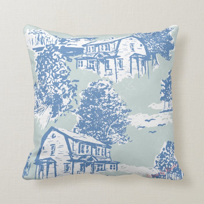 cornflower blue throw pillows