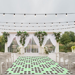 Mint Green Cream Chocolate Chip Quilt Pattern  Outdoor Rug