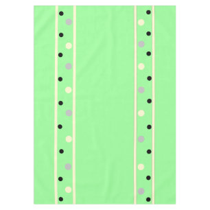 Mint Green Cream Gray Polka Dots Tablecloth
